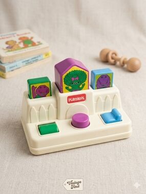 Vintage Playskool Barney & Friends Pop-Up Toy - 90s Nostalgia